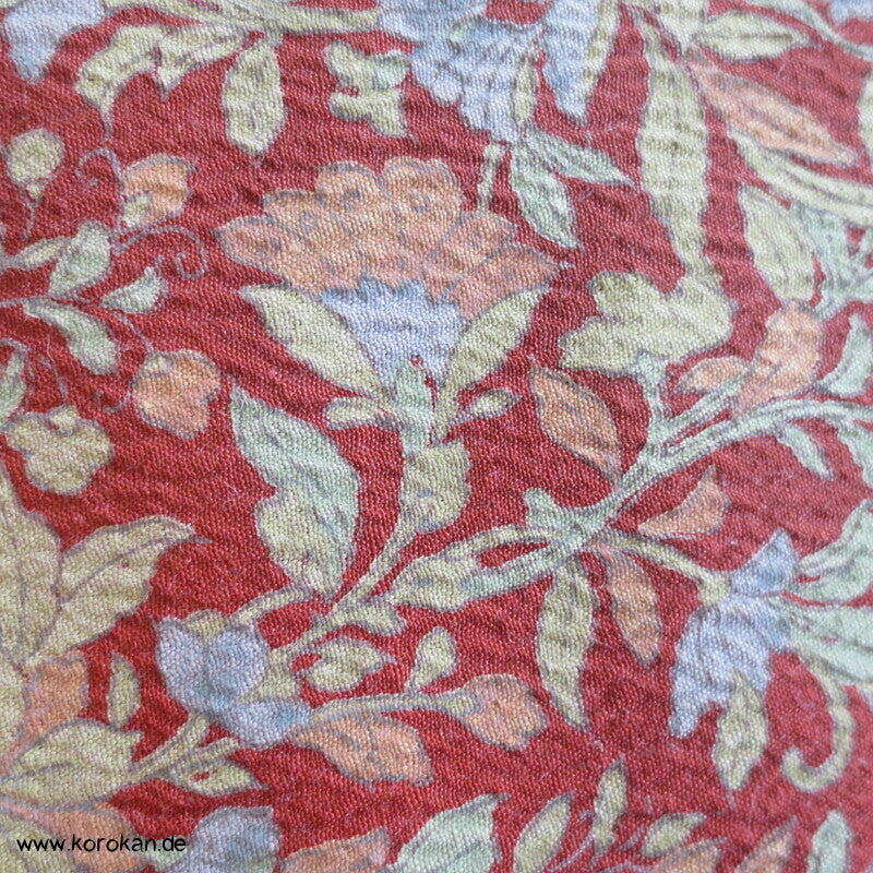 japanischer Bingata Seide / Wolle Kimono Krepp