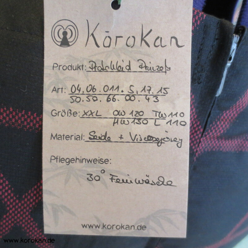 Prinzeßkleid Asanoha Kasuri Tsumugi Seide Kombination mit Jersey