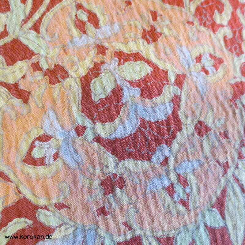 japanischer Bingata Seide / Wolle Kimono Krepp