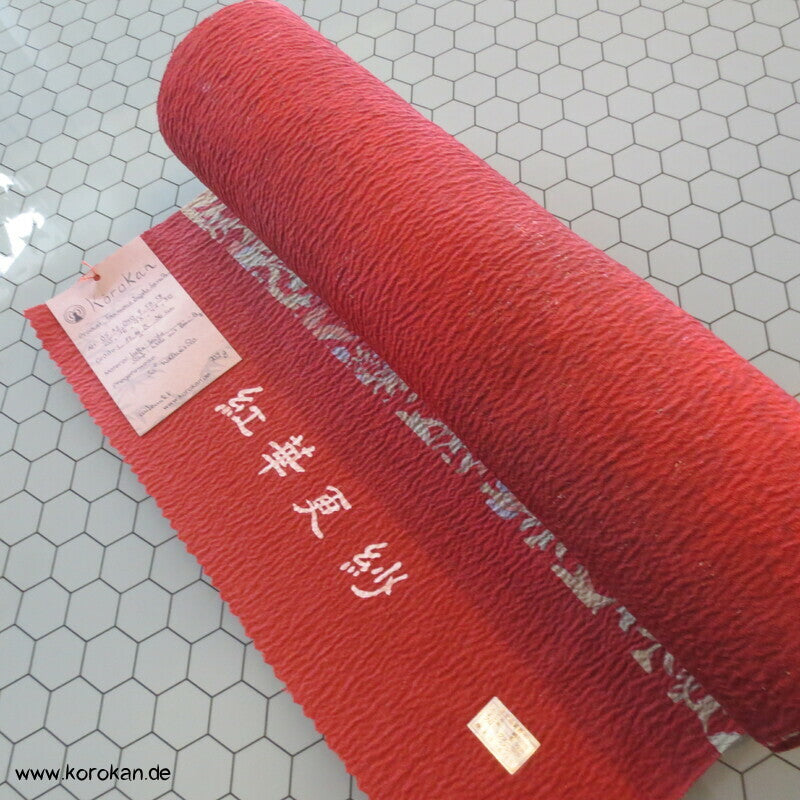 japanischer Bingata Seide / Wolle Kimono Krepp