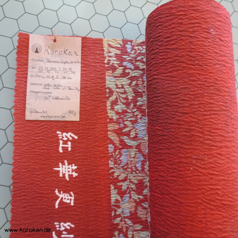 japanischer Bingata Seide / Wolle Kimono Krepp