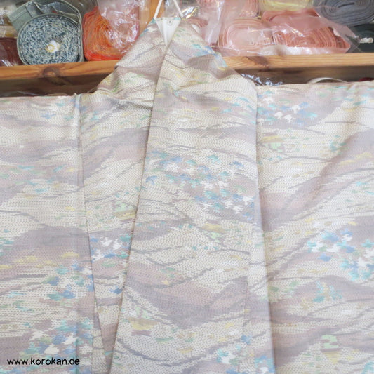 Dünenmuster Kasuri Tsumugi Seiden Kimono