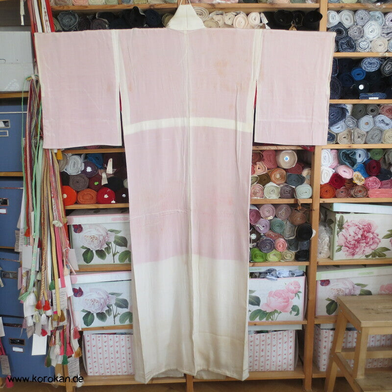 Nakagi - Lagenlook Kimono - naturfarbener Seiden Crepe