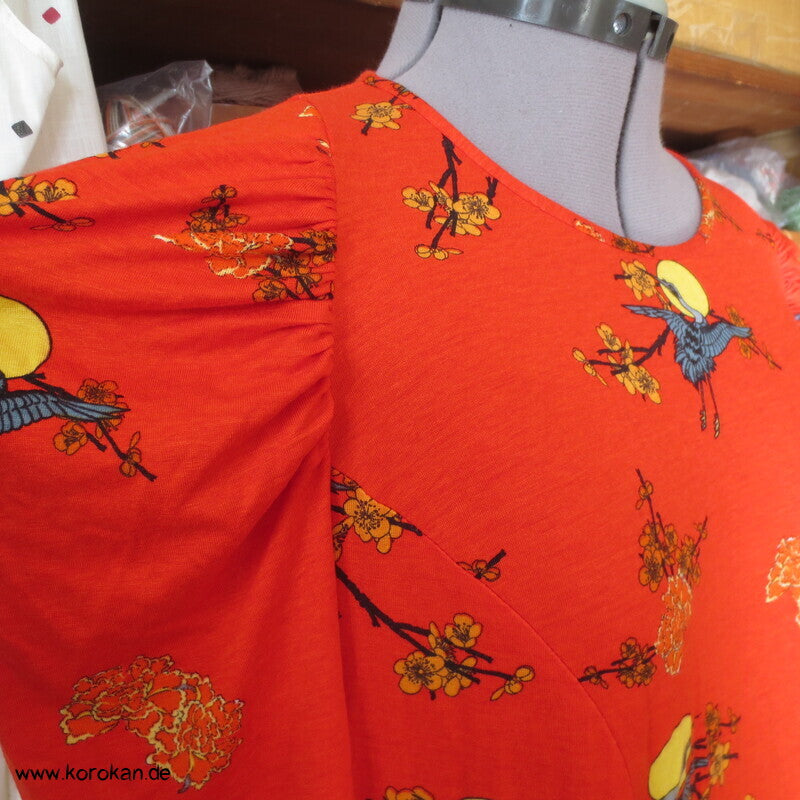 Kraniche vor Mond T Shirt  Kleid XL