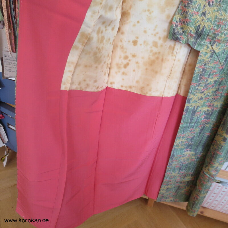 Bambuswald Kasuri Tsumugi Seiden Kimono