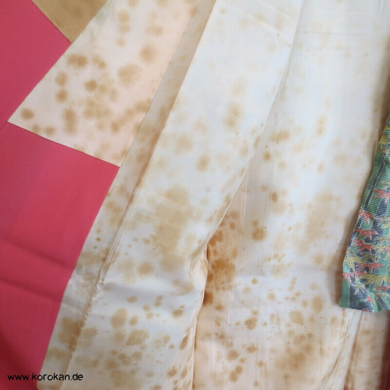 Bambuswald Kasuri Tsumugi Seiden Kimono