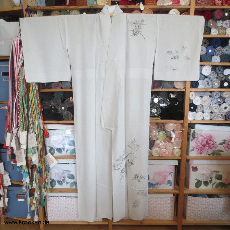 zarte Zweige Hitoe Tsukesage Kimono Rho Seide