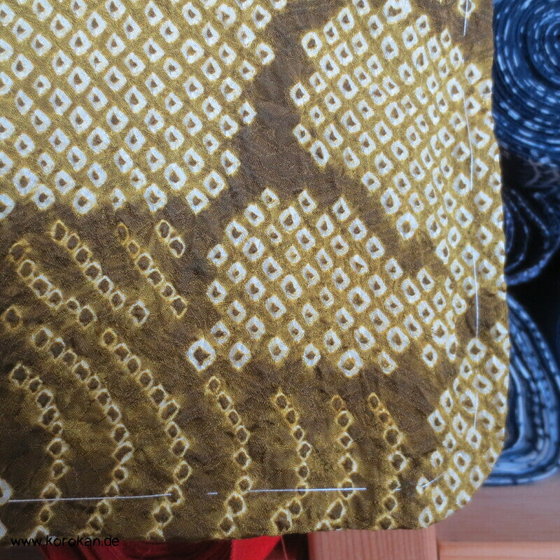 olivgrüner Egasumi Full Shibori Haori