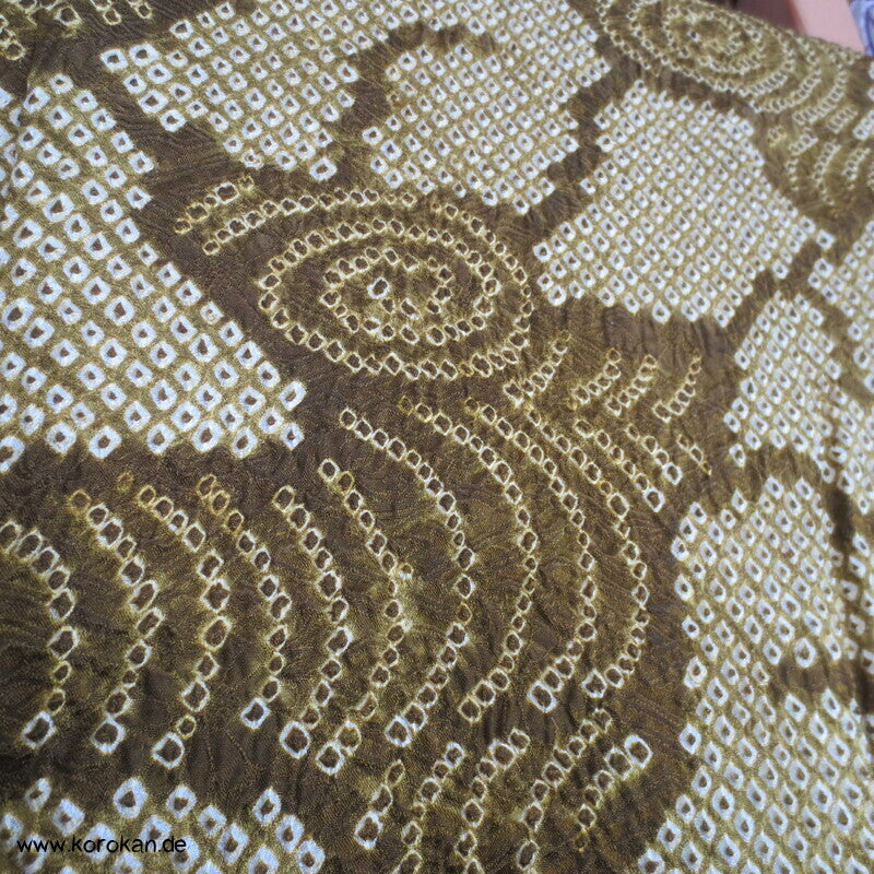 olivgrüner Egasumi Full Shibori Haori