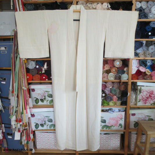 Nakagi - Lagenlook Kimono - naturfarbener Seiden Crepe