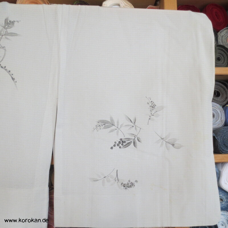 zarte Zweige Hitoe Tsukesage Kimono Rho Seide