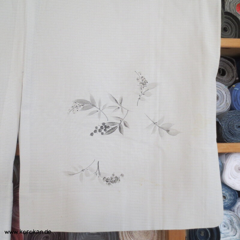 zarte Zweige Hitoe Tsukesage Kimono Rho Seide