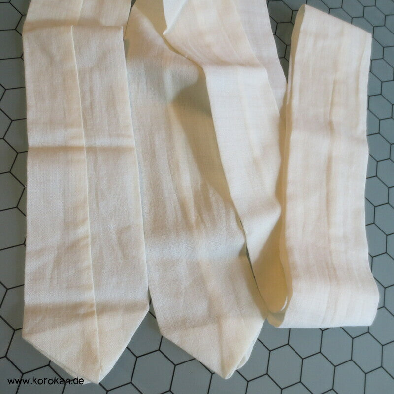 natur breites Muslin Koshihimo Band für Juban/ Kimono
