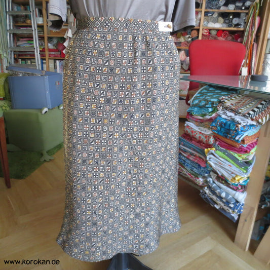 Musterkaro Kimono Seide Bias Cut Rock