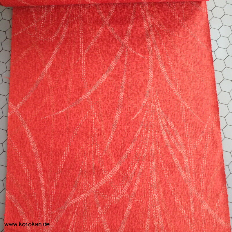 japanischer Gräser Kasuri Seide/ Wolle Kimono Krepp Stoff