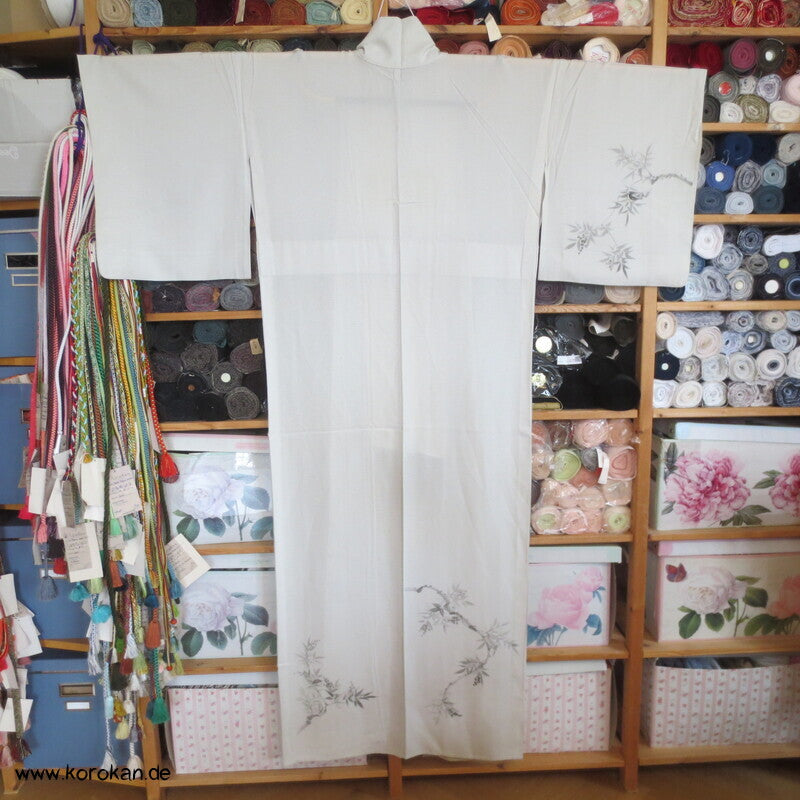 zarte Zweige Hitoe Tsukesage Kimono Rho Seide