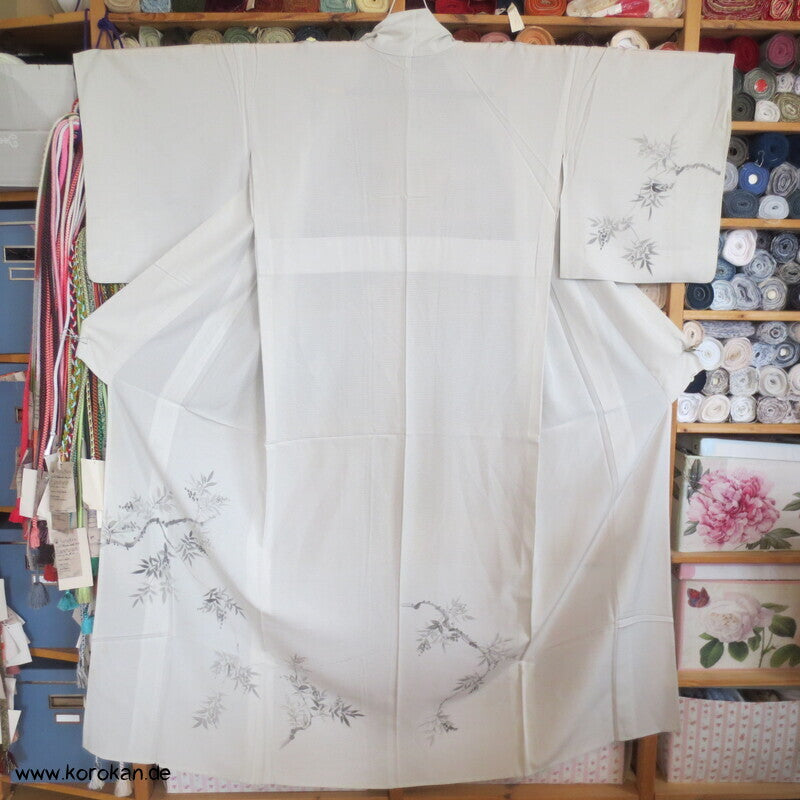 zarte Zweige Hitoe Tsukesage Kimono Rho Seide