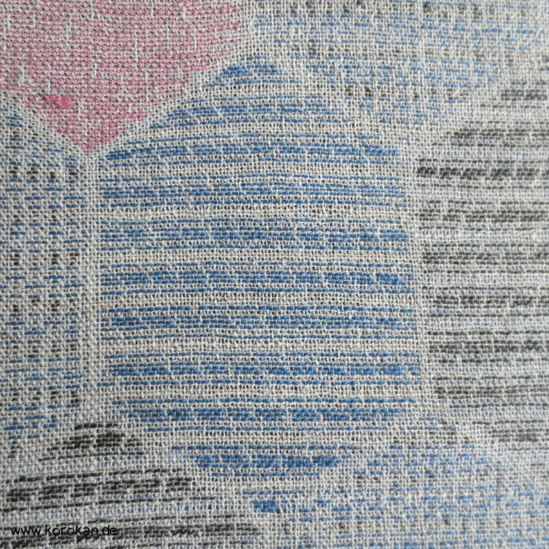Kikko Wolle/ Seide Kimono Jacquard decoupé jeansblau