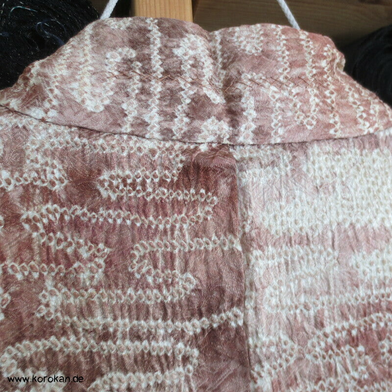 blassbraun mauve Egasumi Nebel Full Shibori Haori
