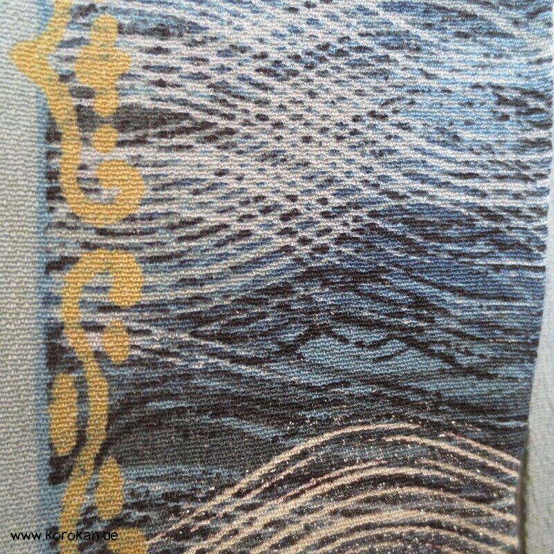 Wellenstreifen blaugrau Homongi Kimono