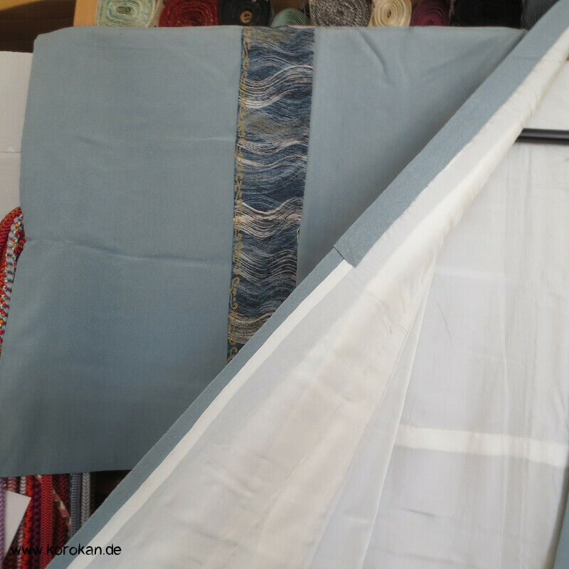Wellenstreifen blaugrau Homongi Kimono