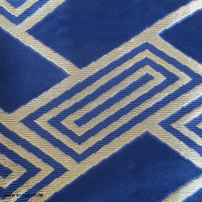 blau - goldene Higaki Brokat Umanori Kimono Hosen Hakama