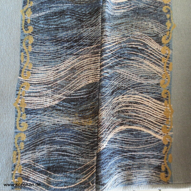 Wellenstreifen blaugrau Homongi Kimono