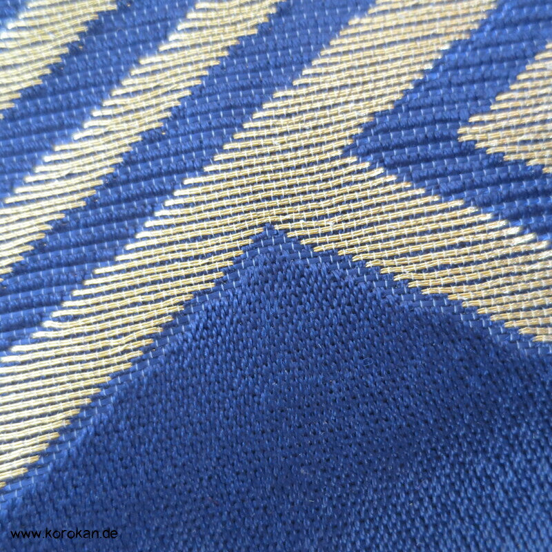 blau - goldene Higaki Brokat Umanori Kimono Hosen Hakama