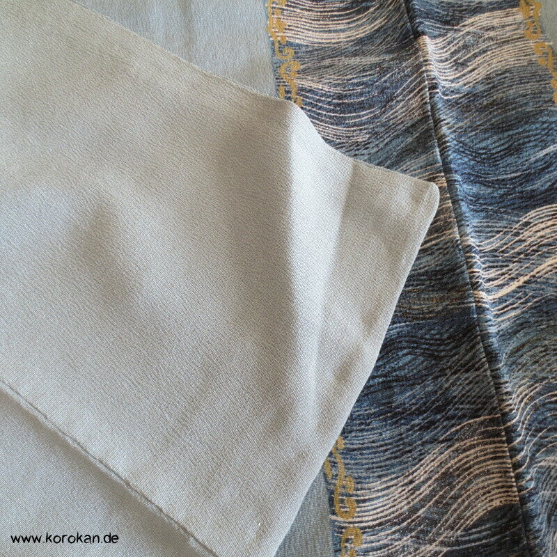 Wellenstreifen blaugrau Homongi Kimono