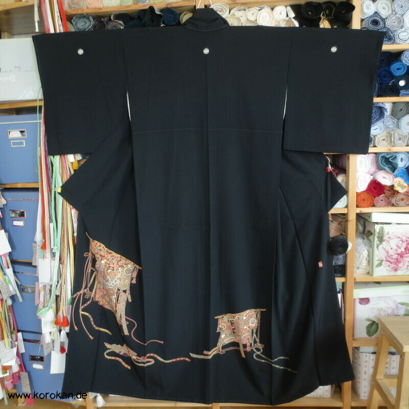 Japan Kimono Hänger Tomesode Seidencrepe