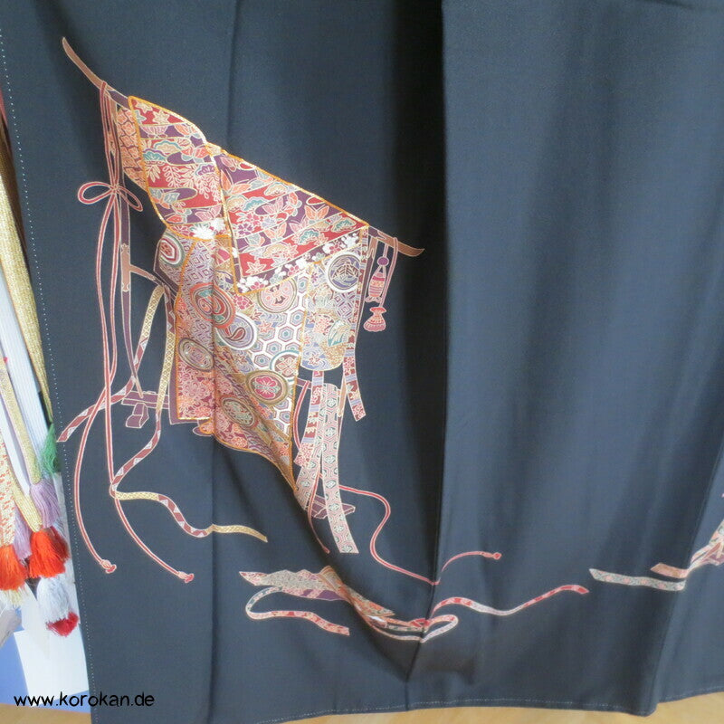 Japan Kimono Hänger Tomesode Seidencrepe