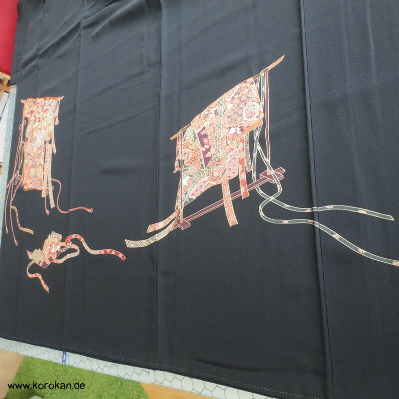 Japan Kimono Hänger Tomesode Seidencrepe