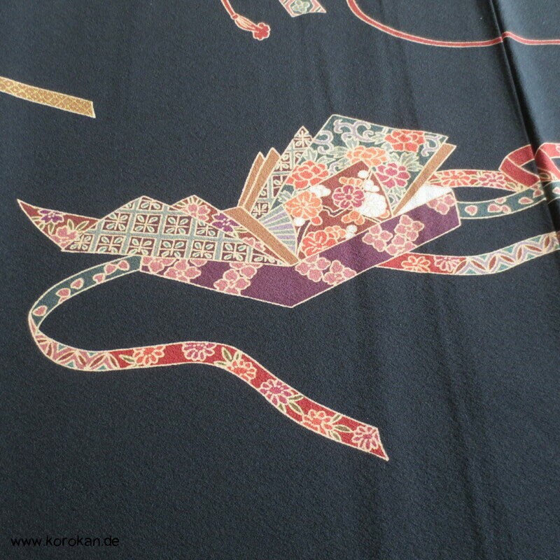 Japan Kimono Hänger Tomesode Seidencrepe