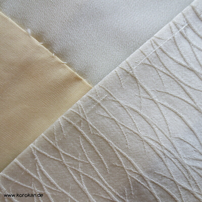 handgemalter Bambus auf Seidendamast Tsukesage Kimono