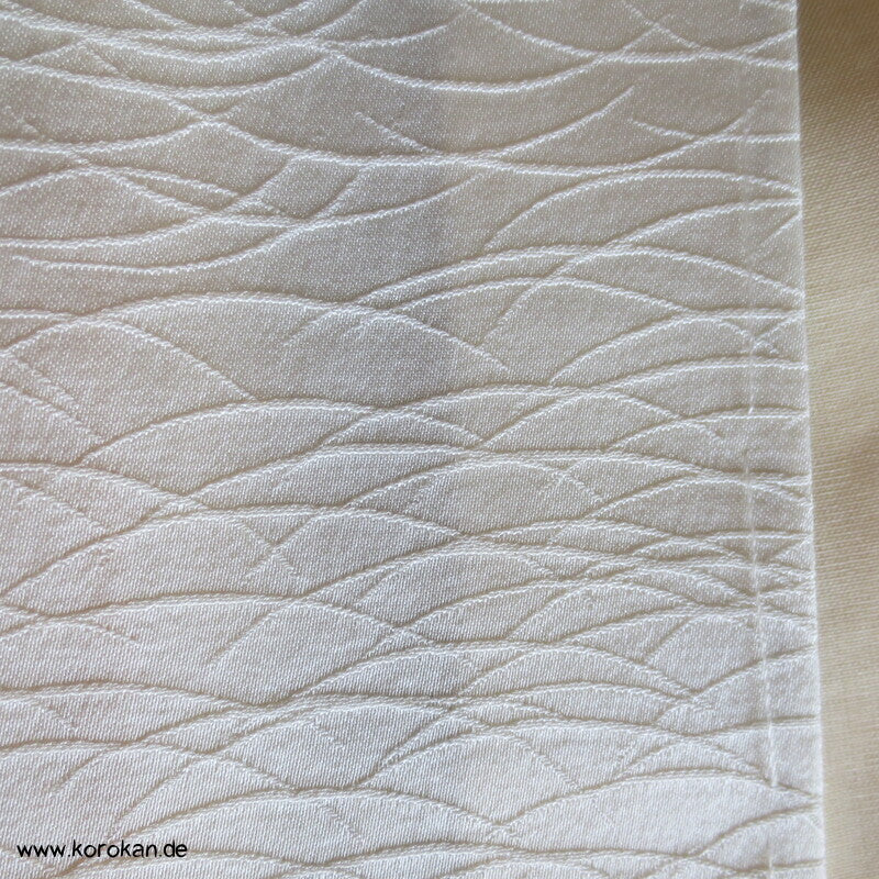 handgemalter Bambus auf Seidendamast Tsukesage Kimono