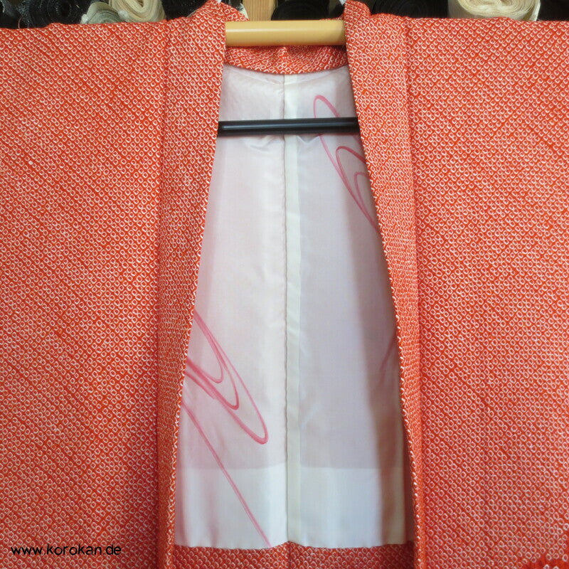 Kamelien und Schmetterlinge Full Shibori Haori Kimonojacke