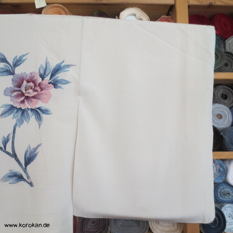 Pfingstrosen Seidencrepe Tsukesage Kimono