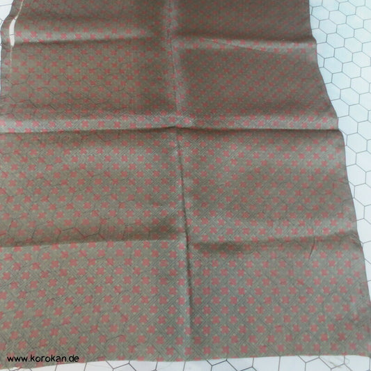 Flechtmuster Seidenpongé Araihari Kimono Futterstoffrest