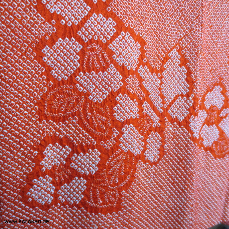 Kamelien und Schmetterlinge Full Shibori Haori Kimonojacke