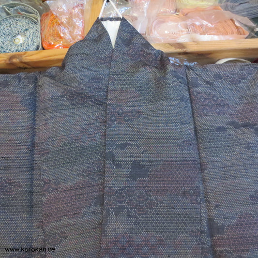 Kiribame Patchwork Kasuri Tsumugi Seiden Kimono, Japan