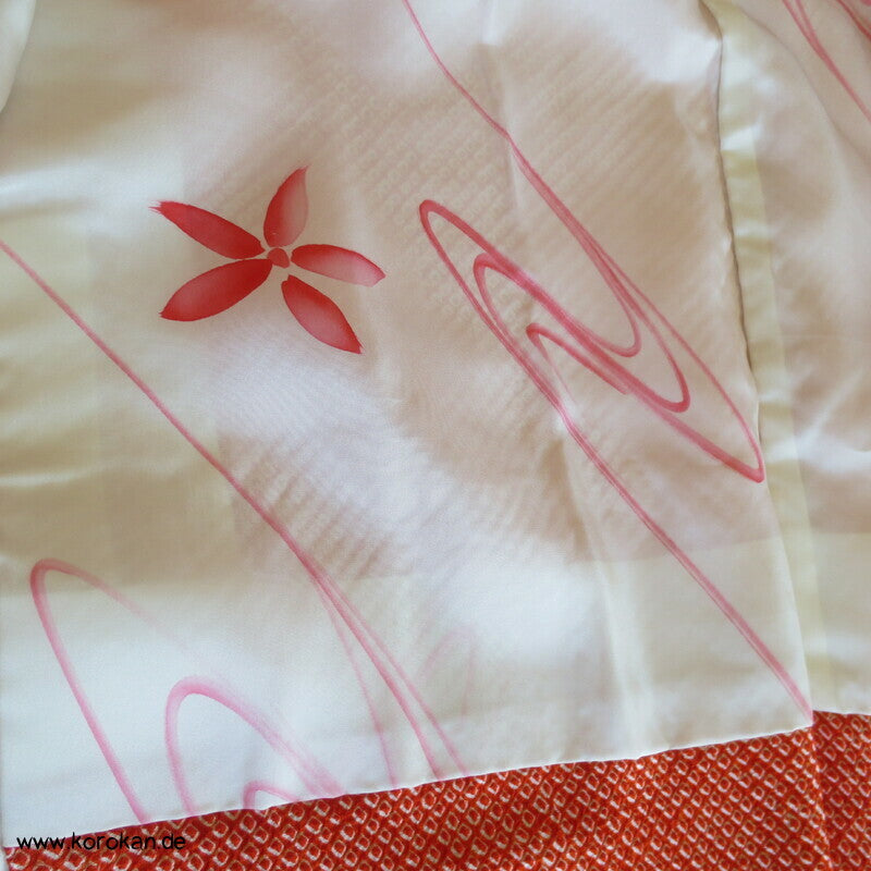 Kamelien und Schmetterlinge Full Shibori Haori Kimonojacke