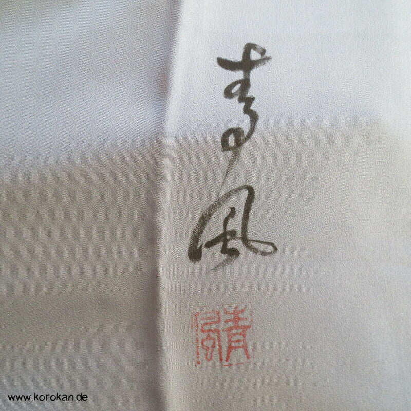 handgemalte springende Koi Juban Unterkimono, Seide