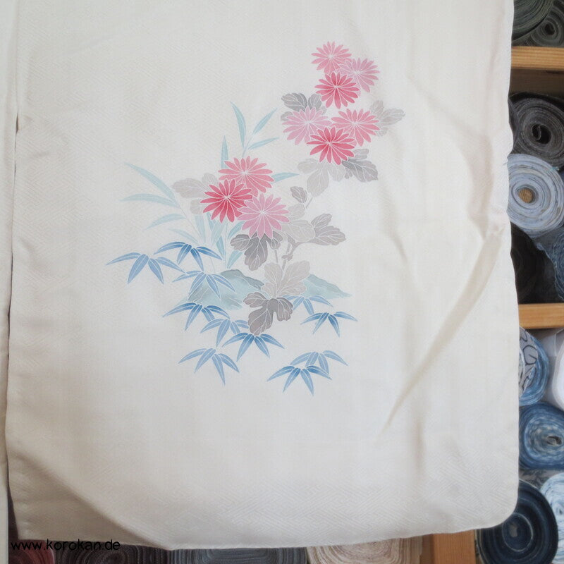 Blumen Homongi Seidendamast Kimono
