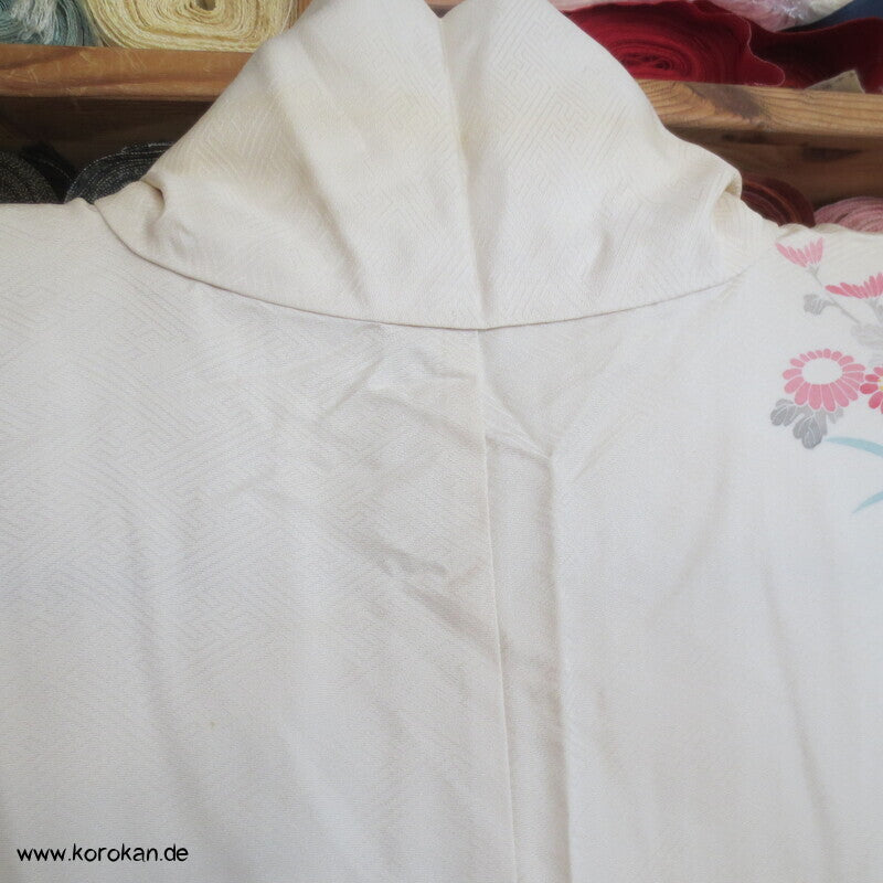 Blumen Homongi Seidendamast Kimono
