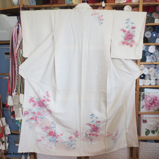 Blumen Homongi Seidendamast Kimono