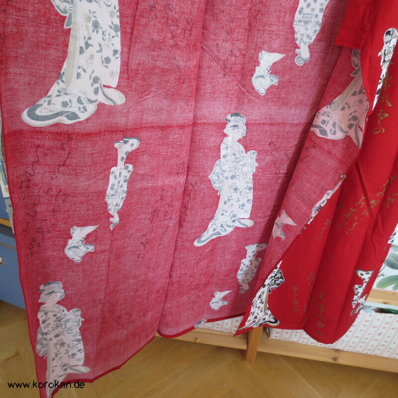 Geisha und Hiragana Yukata Kimono, reine Baumwolle