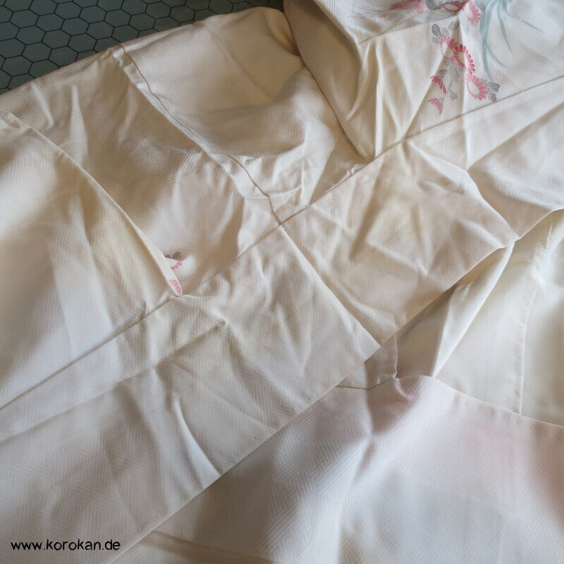 Blumen Homongi Seidendamast Kimono