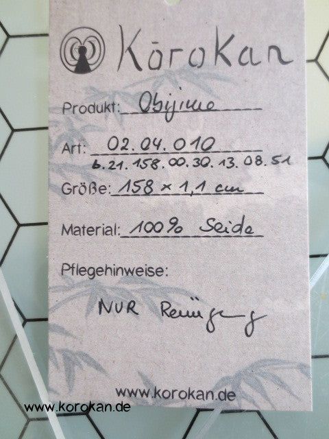 creme mit azalee Obijime, Seide