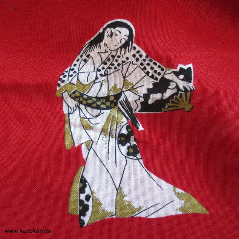 Geisha und Hiragana Yukata Kimono, reine Baumwolle