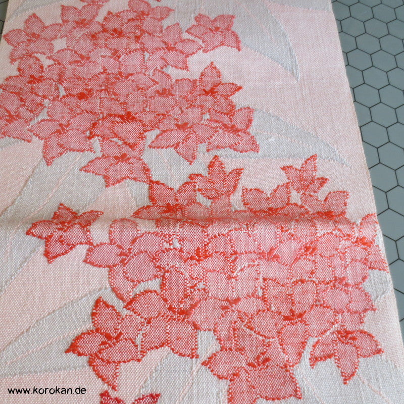 Hydrangea Obi grobe Seide - handgewebt